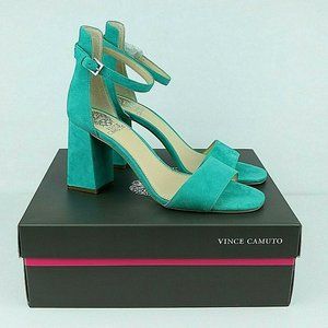 Vince Camuto Winderly Blue Suede Ankle Strap Sanda EUC